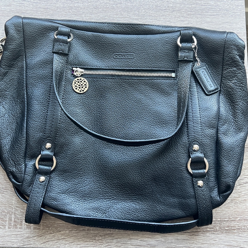 NWT - Coach Black Leather Purse
